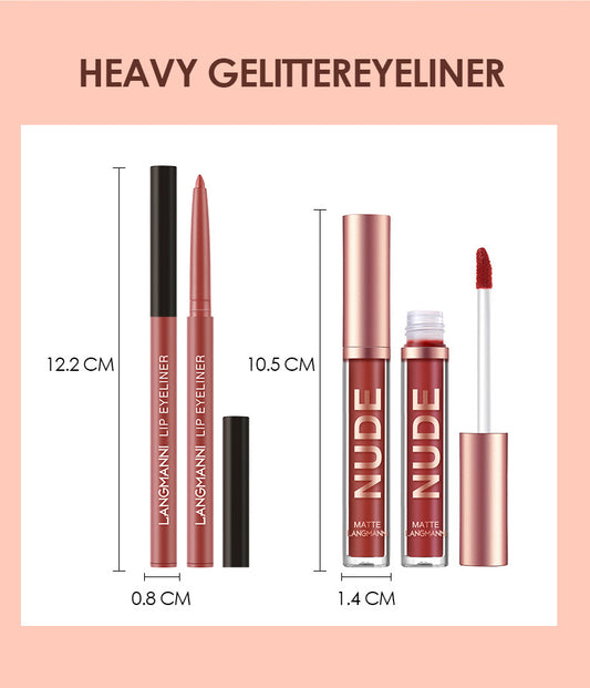 Lip Liner And Lipstick Makeup Set