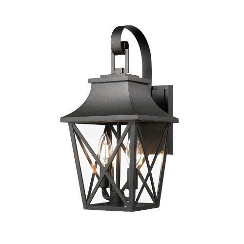 Black Wall Light | 2 Lights