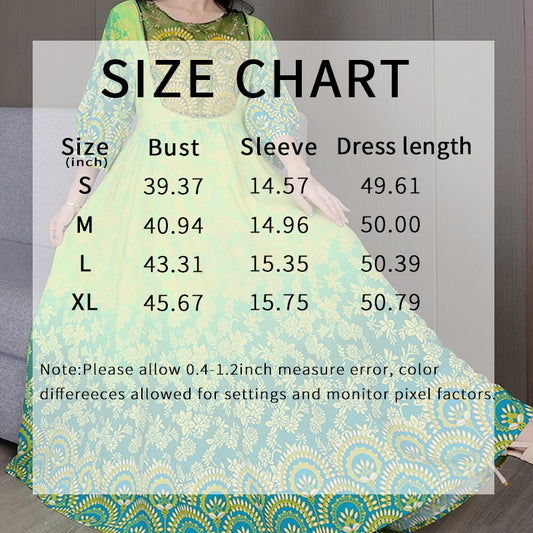 Women's Vibrant Bohemian Embroidered Maxi