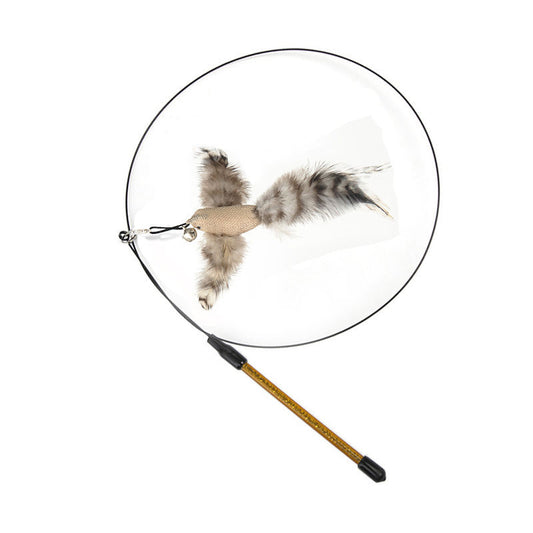 Steel Wire Feather Funny Cat Stick