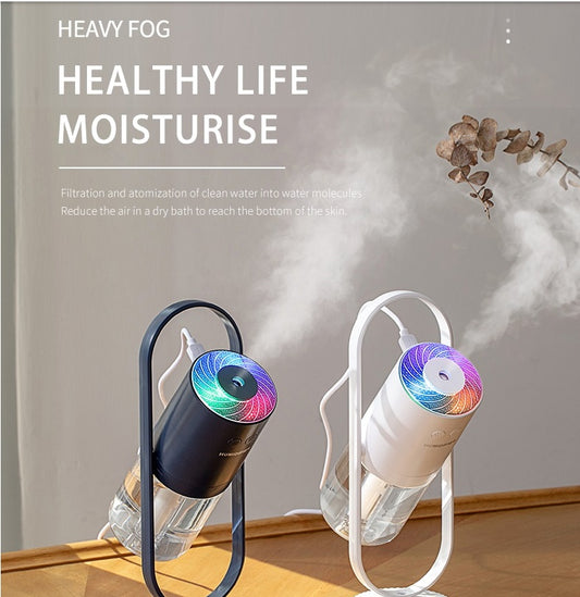 Magic Shadow™ USB Air Humidifier with Projection Night Light – Portable Quiet Mist Diffuser for Home, Bedroom, Office & Car