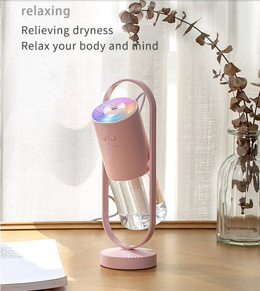 Magic Shadow™ USB Air Humidifier with Projection Night Light – Portable Quiet Mist Diffuser for Home, Bedroom, Office & Car
