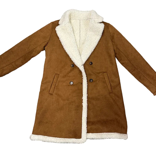 Suede-Look Trench Coat
