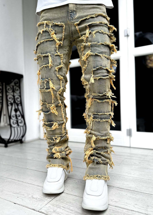 Men Patched Pants