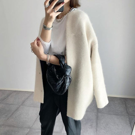 Oversized Long Sleeve Button Outwear