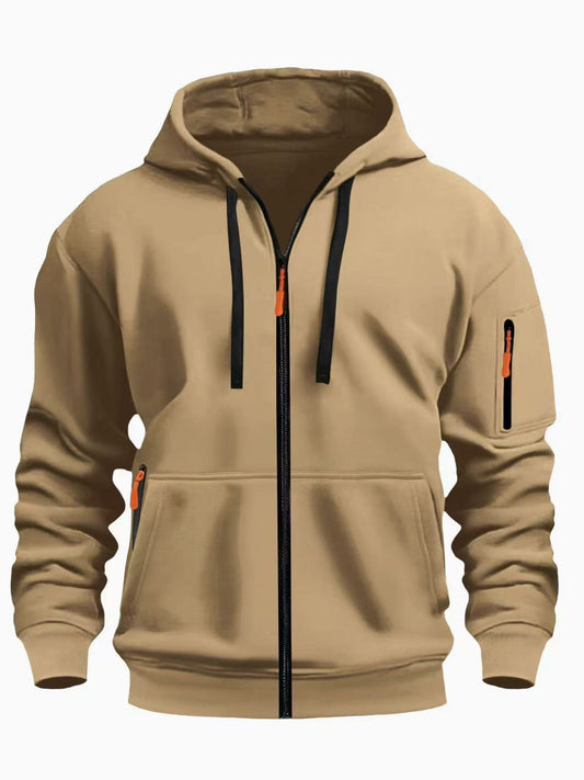 Zipper Hooded Sweatshirt