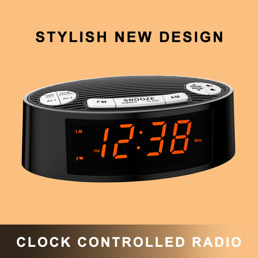 Alarm Clock Radio With Dual Alarm Sleep Timer