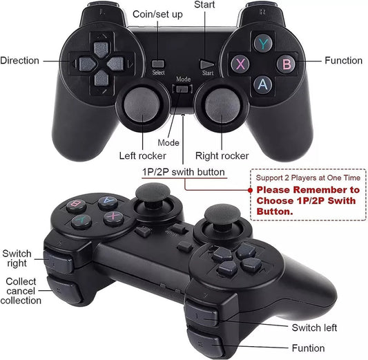4K Retro Game Console | 20000- Video Games | Wireless Controllers