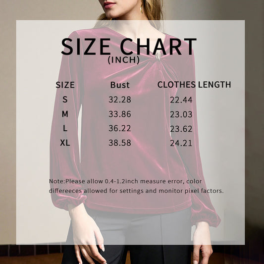 Velvet Twist Knot Blouse