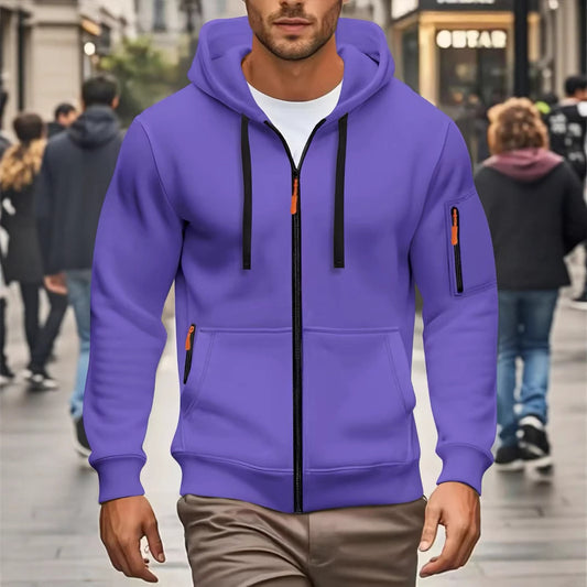Zipper Hooded Sweatshirt