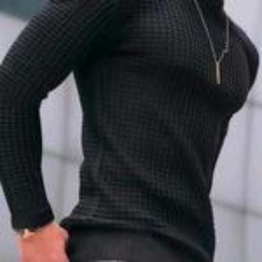 Jacquard Round Neck Hoodie