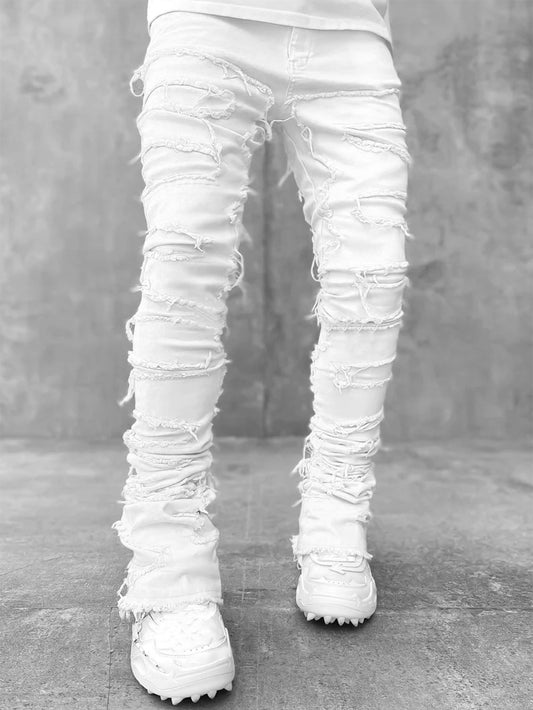Men Patched Pants