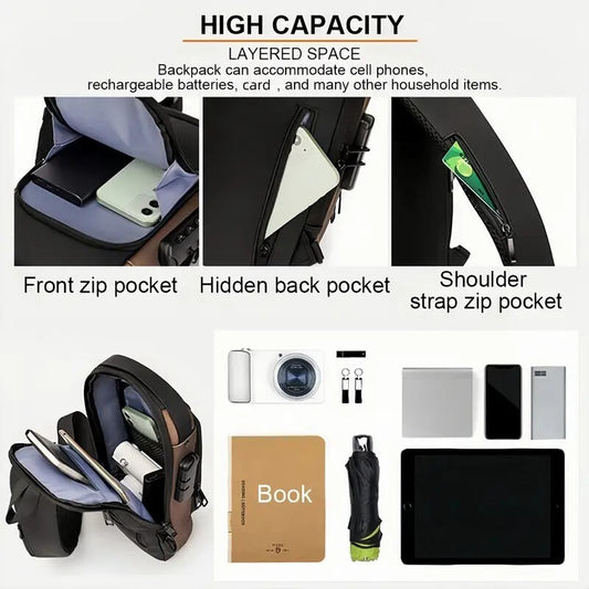 Men Waterproof Motorcycle Chest Bag