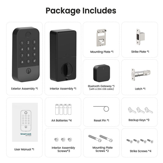 Smart WiFi & Bluetooth Door Lock With Fingerprin