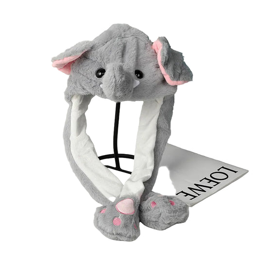 Plush Moving Ear Hat