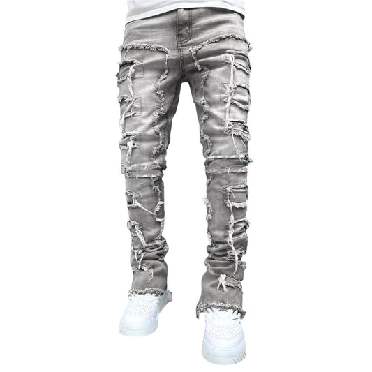 Men Patched Pants