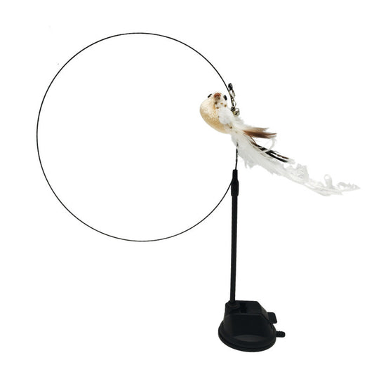 Steel Wire Feather Funny Cat Stick
