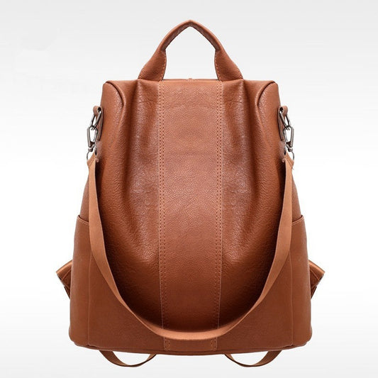Women's solid color backpack