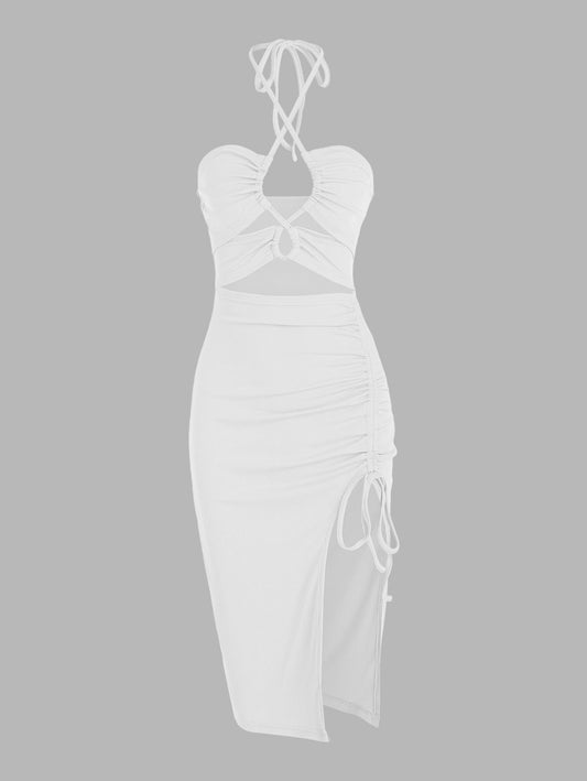 Sex Midi Halter Dress For Party