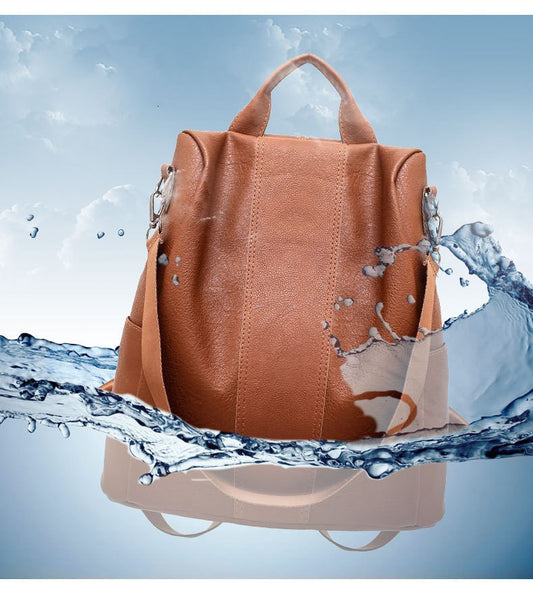 Women's solid color backpack