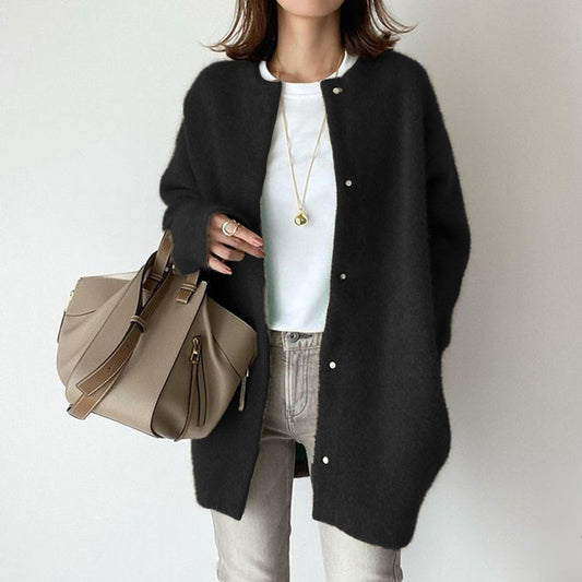 Oversized Long Sleeve Button Outwear