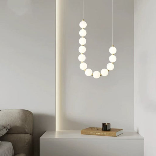 French Magic Bean Pearl Necklace Chandelier