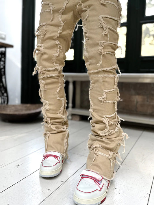 Men Patched Pants
