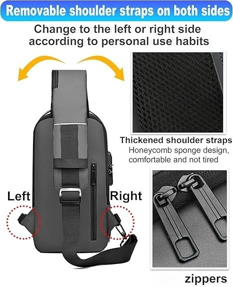 Men Waterproof Motorcycle Chest Bag