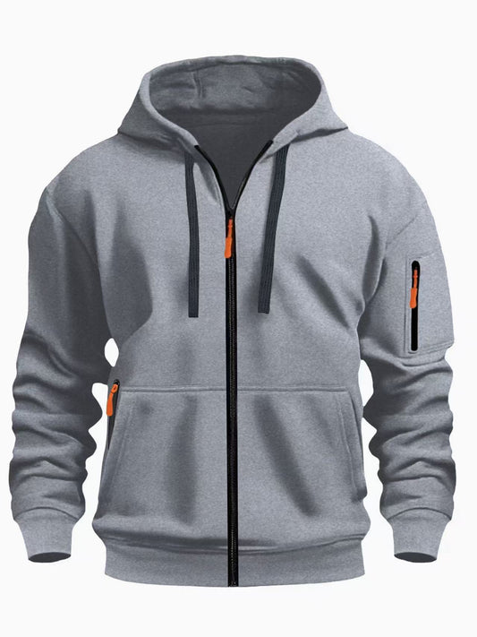Zipper Hooded Sweatshirt