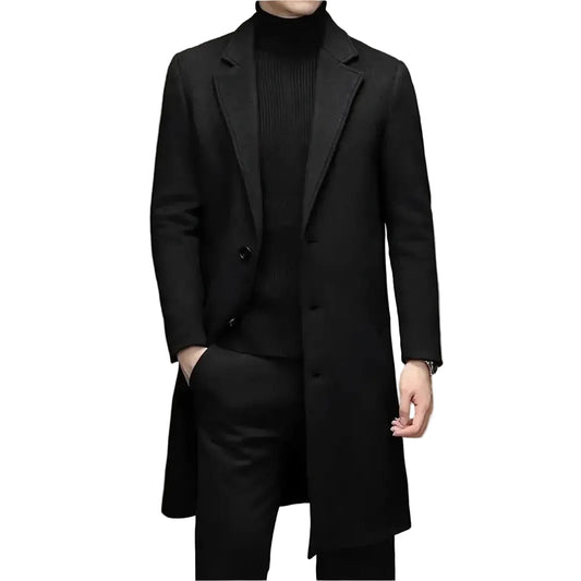Men's Fashion Casual Slim-fit Woolen Coat