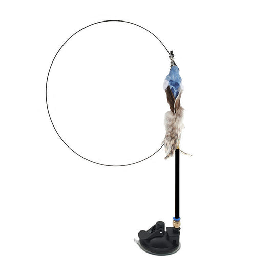 Steel Wire Feather Funny Cat Stick