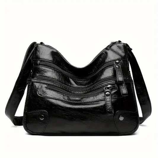 Women Leather Shoulder Bag | Large Capacity