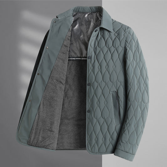 Men's Diamond Lattice Cotton-padded Coat