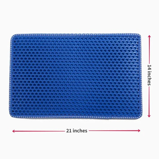 Anti-Splash EVA Double-Layer Cat Litter Mat – Waterproof, Non-Slip & Easy-Clean Litter Trapper