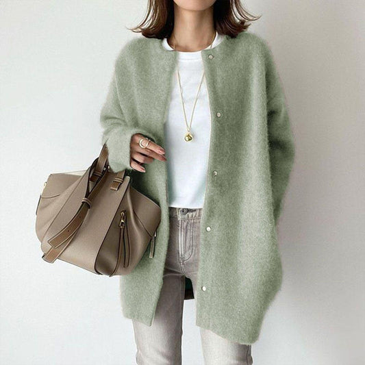 Oversized Long Sleeve Button Outwear