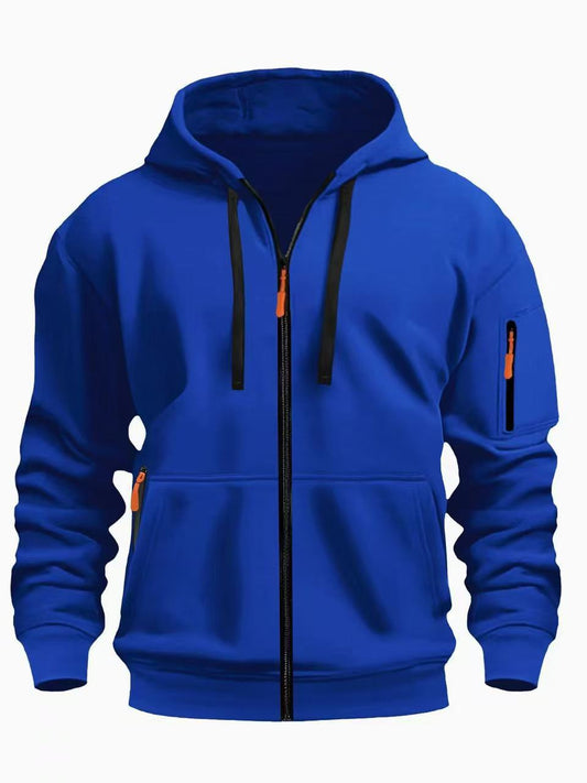 Zipper Hooded Sweatshirt